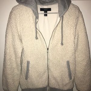 Forever 21 Zip Up Sheep Coat